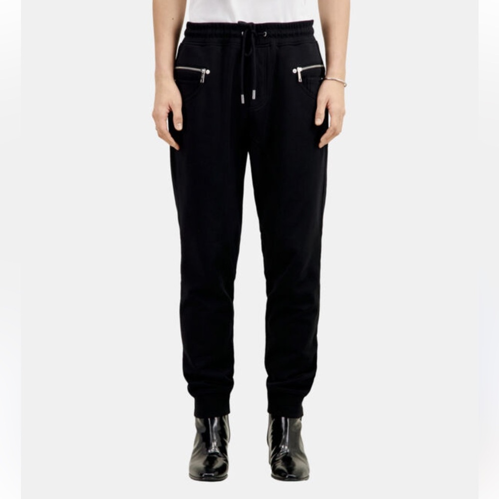 THE KOOPLES tracksuit Drawstring zipped-pocket jersey joggers navy XL NWT